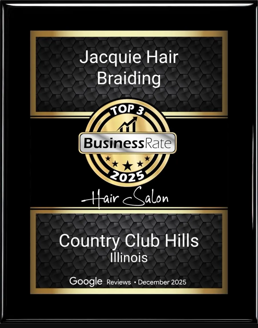 Award received by Jacquie African Hair Braiding